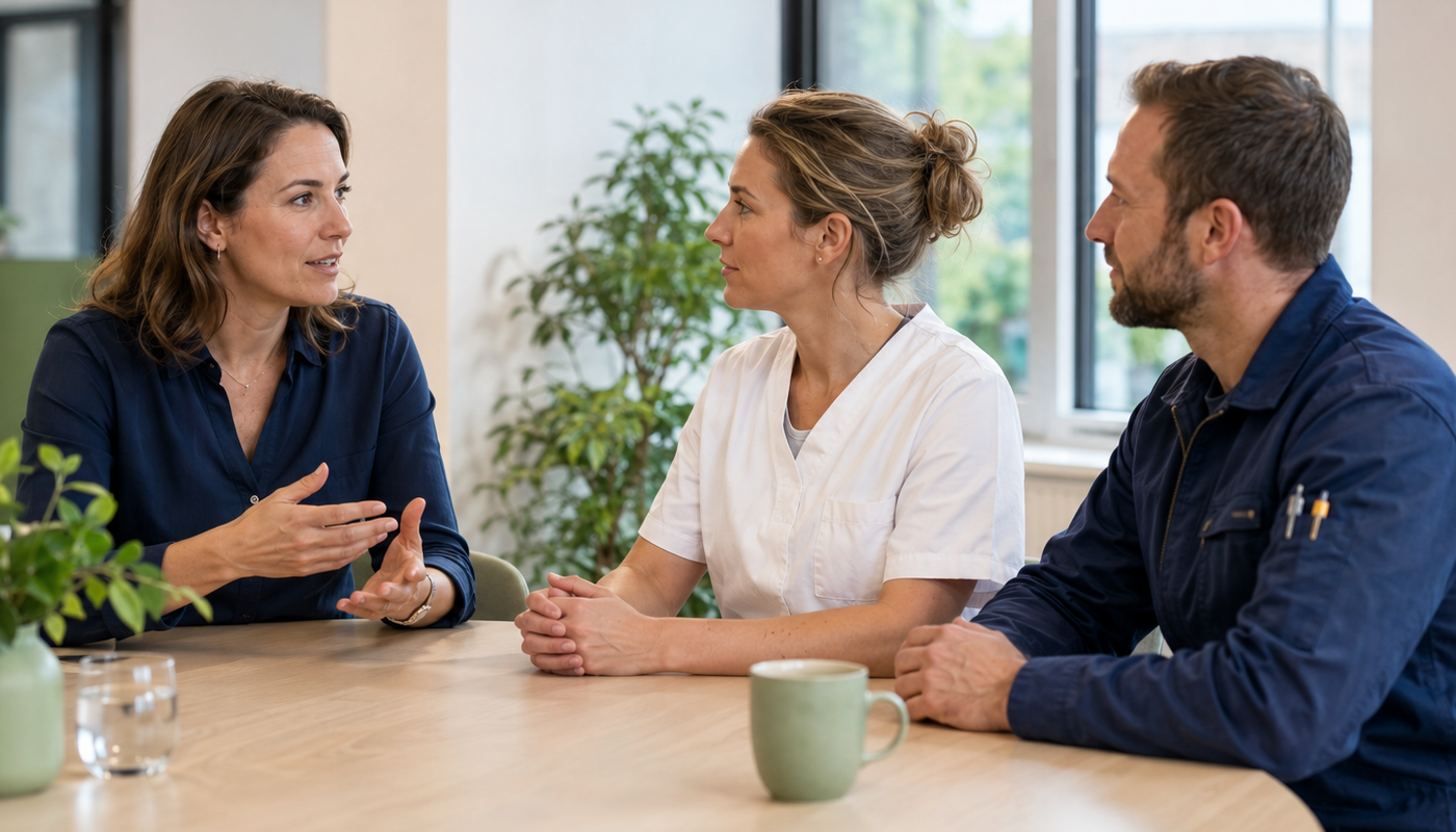 Gesprek over de keuze tussen zzp en loondienst